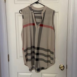 Plaid blouse top Size 3XL